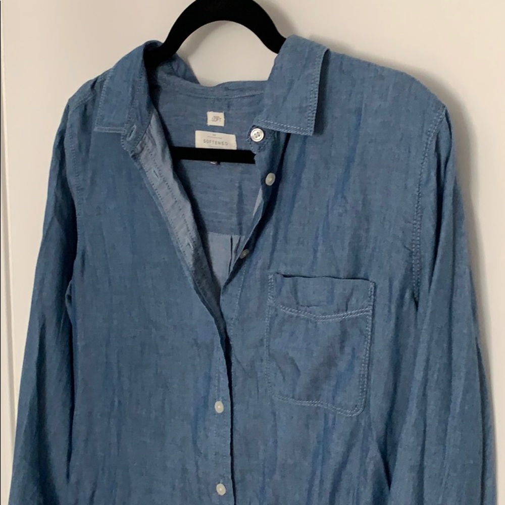 LOFT Softened Chambray Shirt